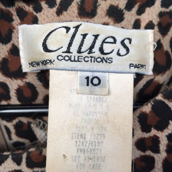Vintage Clues Collections Mobwife Leopard Sleeveless Shift Jumper 10 - Picture 8 of 11
